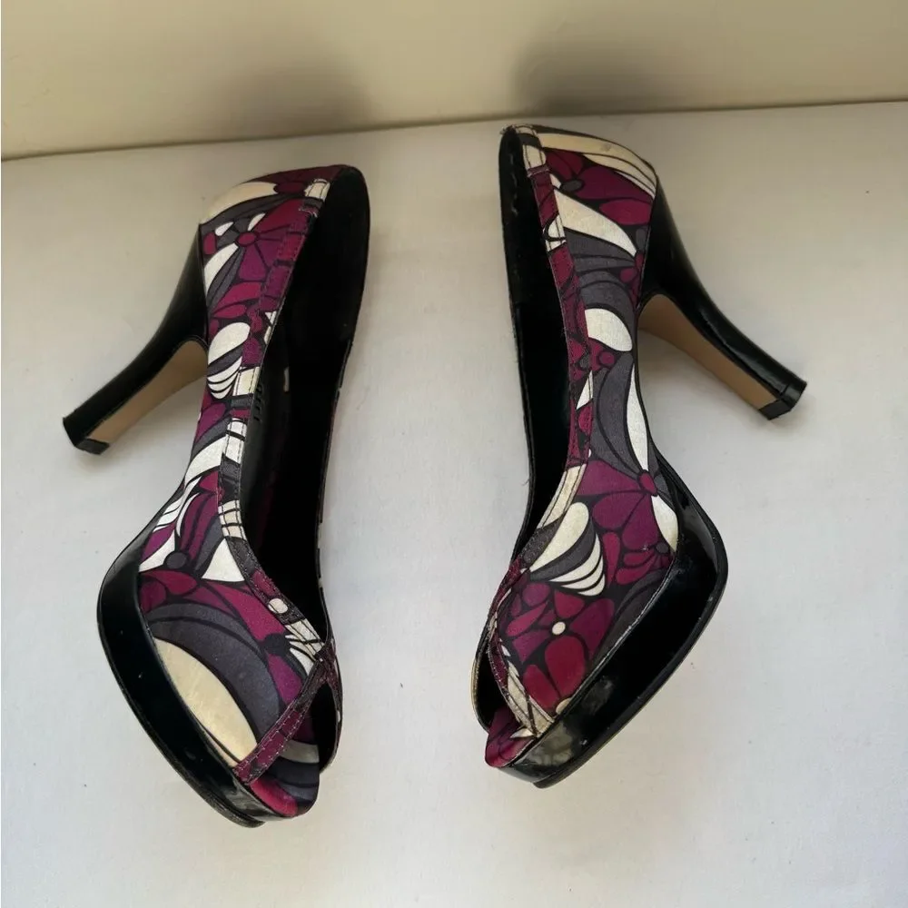 Madden Girl Peep-Toe Pumps with a multicolor purple, Size 7